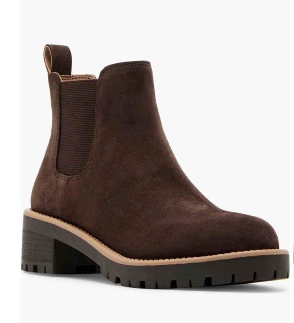 Blondo Women's Mayes Waterproof Chelsea Ankle Boot Brown Suede Size 7.5/8 NWT